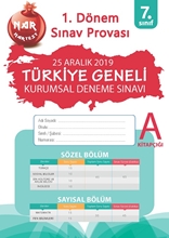 7. Sınıf 1. Dönem Sınav Provası 2. Kurumsal Deneme A Kitapçığı