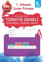 5. Sınıf Kurumsal Deneme A Sayısal Kitapçığı Türkiye Geneli 1. Dönem Sınav Provası 2021