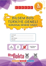 3. Sınıf Bilsem Bds Türkiye Geneli Kurumsal Deneme Sınavı Şubat Kod:220203