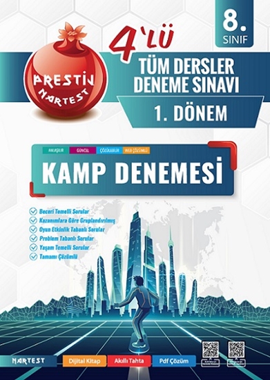 8. Sınıf 1. Dönem Tüm Dersler 4’lü Kamp Denemesi