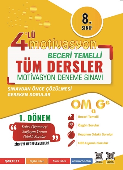 8. Sınıf 1. Dönem Tüm Dersler 4’lü Motivasyon Denemesi