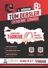 Tekyürek 8. Sınıf 1. Dönem 4’lü Tüm Dersler Deneme Sınavı