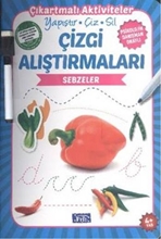 Çizgi Alıştırmaları Sebzeler 4 Yaş+