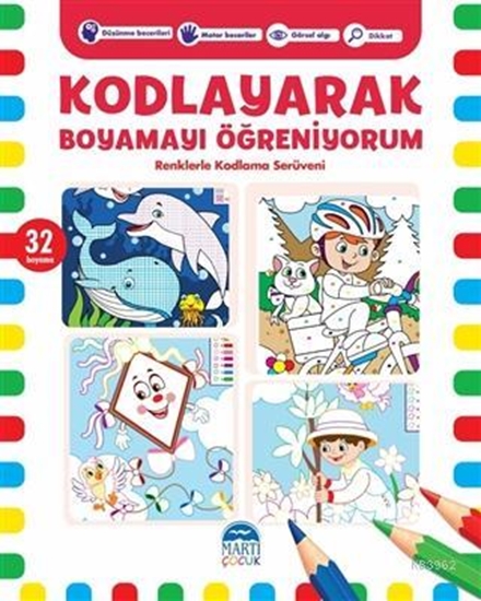 Kodlayarak Boyamayı Öğreniyorum 6 (kırmızı Kitap) 32 Boyama