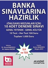 Banka Sınavlarına Hazırlık Ve Önlisans Mezunları İçin 10 Adet Deneme Sınavı