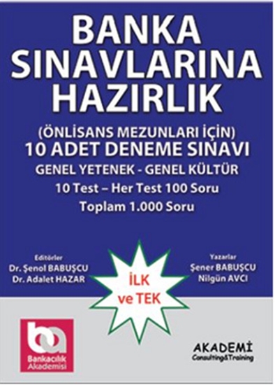 Banka Sınavlarına Hazırlık Ve Önlisans Mezunları İçin 10 Adet Deneme Sınavı