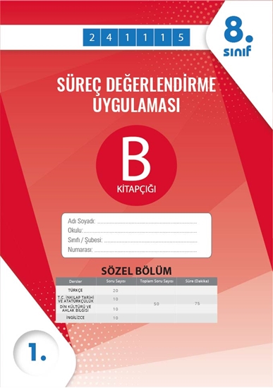 Nartest 8. Sınıf Süreç Değerlendirme Kasım B Söz Kod 241115