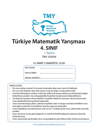 4. Sınıf Tmy Türkiye Matematik Sınavı 2503044