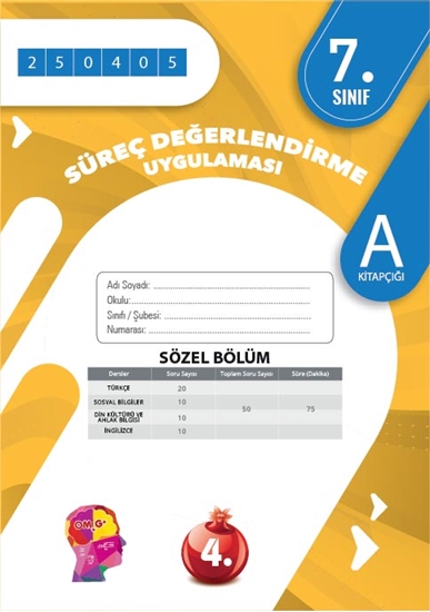 Omage 7. Sınıf Süreç Değerlendirme Nisan A Sözel Kod 250405