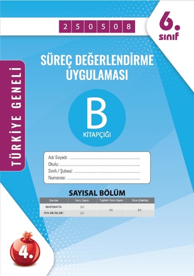 Nartest 6. Sınıf Süreç Değerlendirme Mayıs B Say Kod 250508