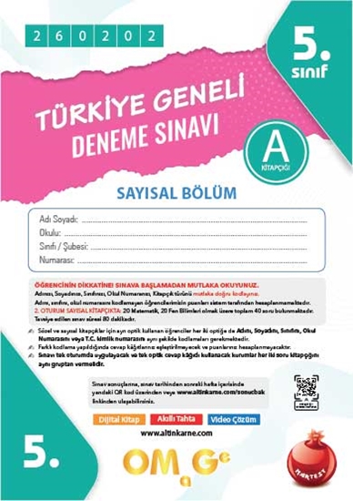 5. Sınıf Türkiye Geneli Ds Şubat A Say Kod 260202