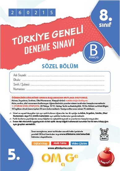8. Sınıf Türkiye Geneli Ds Şubat B Söz Kod 260215