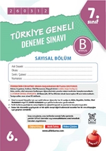 7. Sınıf Türkiye Geneli Ds Mart B Say Kod 260312