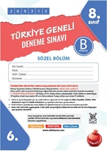 8. Sınıf Türkiye Geneli Ds Mart B Söz Kod 260315