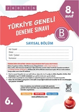 8. Sınıf Türkiye Geneli Ds Mart B Say Kod 260316